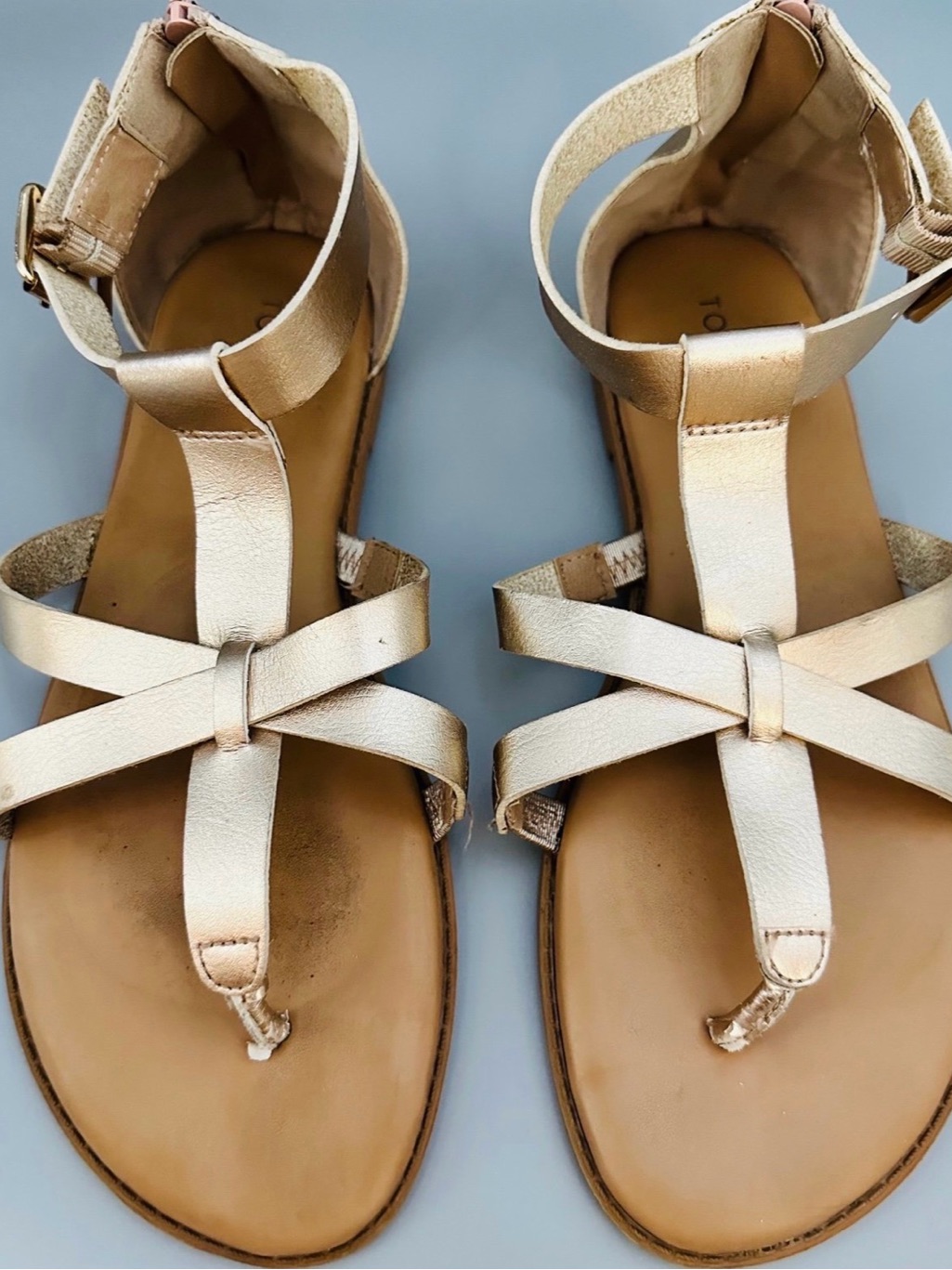 Torrid Gold Gladiator Sandals Preowned